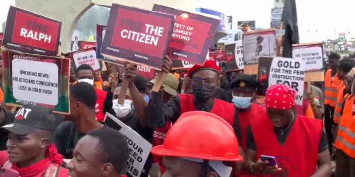 Hundreds turn up for three-day ‘Citizens Against Galamsey’ demo