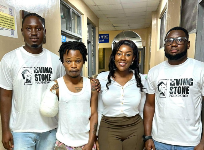 Dr Louisa visits BHIM fan left amputated after accident
