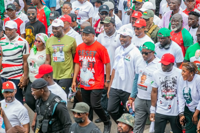 Thousands show up for NDC’s mega walk in Kumasi