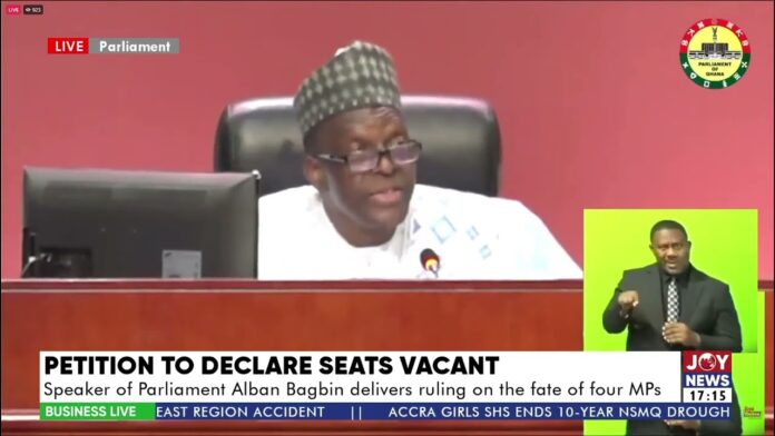 Video Thumbnail: NDC takes Majority in Parliament as Speaker Alban Bagbin declares 4 Parliamentary seats vacant