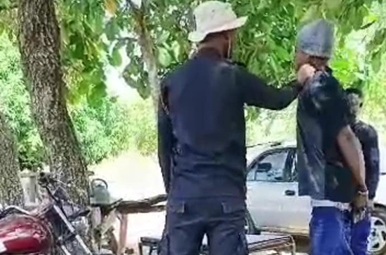Policeman slap
