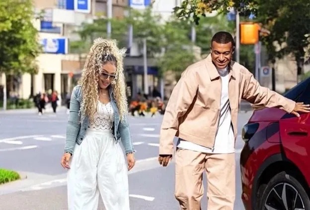 Nadia Buari and Kylian Mbappe