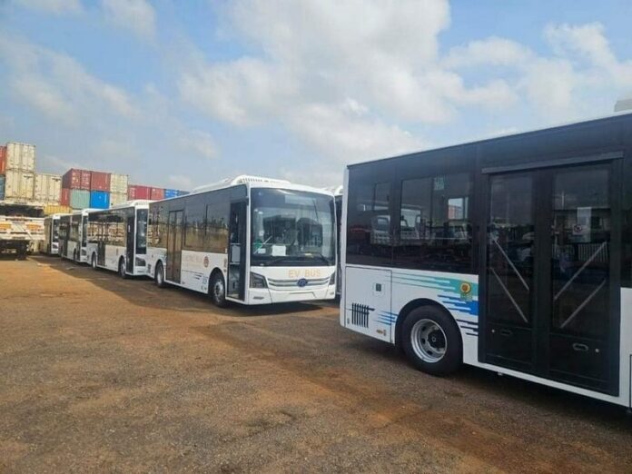 Electric buses promised by Bawumia arrive in Ghana