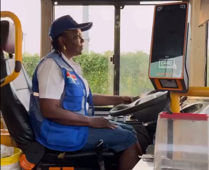 "Lydia Alhassan Takes the Wheel as UG-Legon Campus Shuttle Driver"