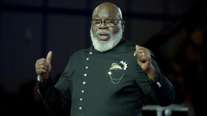 Bishop T.D. Jakes speaks on stage during day 3 of the Cry Out 2024 at George R. Brown Convention Center on June 23, 2024 in Houston, Texas.