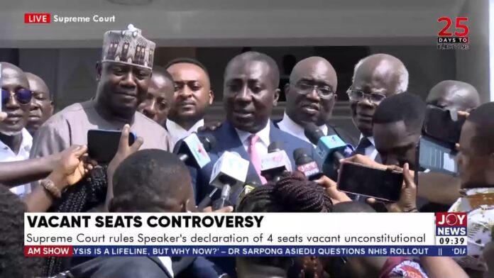 Video Thumbnail: Vacant Seats Controversy: We expect NDC to respect the outcome of this case - Afenyo Markin