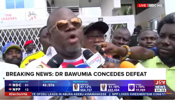 Jubilation at NDC Headquarters after Bawumia concedes defeat Jubilation at NDC Headquarters after Bawumia concedes defeat