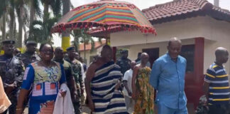 NAPO accompanies Asantehene to cast his vote