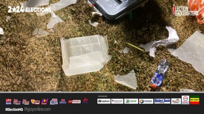 ballot boxes destroyed at Ayawaso Central ballot boxes destroyed at Ayawaso Central