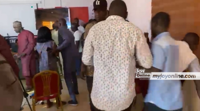 NDC press conference chaos