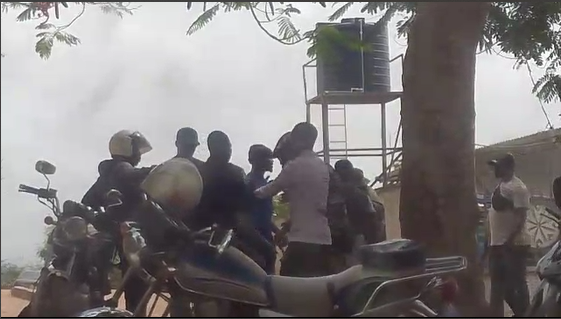 NDC members allegedly attack Police officers, lock state offices at Awutu Bereku NDC members allegedly attack Police officers, lock state offices at Awutu Bereku