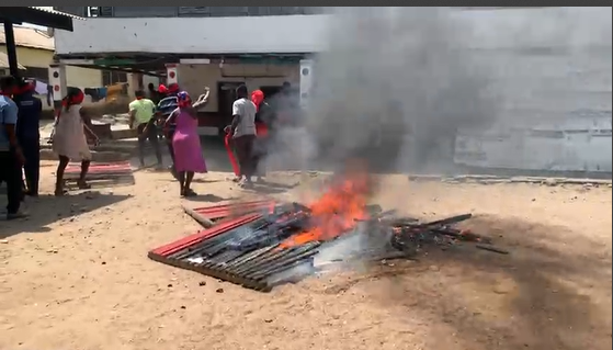Effutu NDC supporters set party office equipment ablaze over appointment snub Effutu NDC supporters set party office equipment ablaze over appointment snub