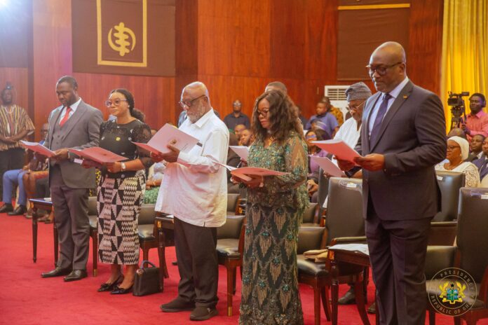 Mahama swears in eight-member constitution review committee Mahama swears in eight-member constitution review committee