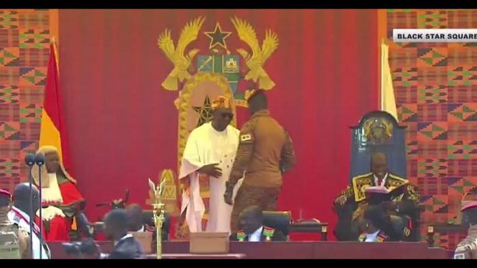 Video Thumbnail: Burkina Faso’s Captain Traoré hailed at President Mahama’s swearing-in ceremony at Black Star Square