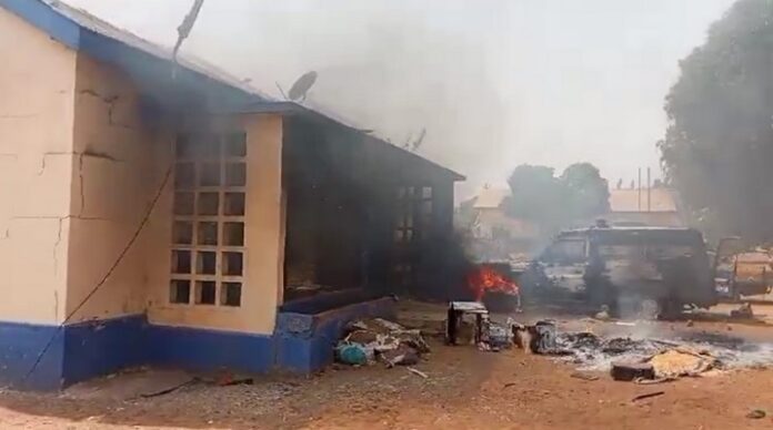 Police station torched as Ejura youth clash with officers Police station torched as Ejura youth clash with officers