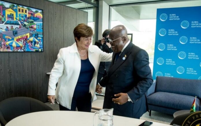 Managing Director of the International Monetary Fund (IMF), Kristalina Georgieva and akufo addo Managing Director of the International Monetary Fund (IMF), Kristalina Georgieva and akufo addo