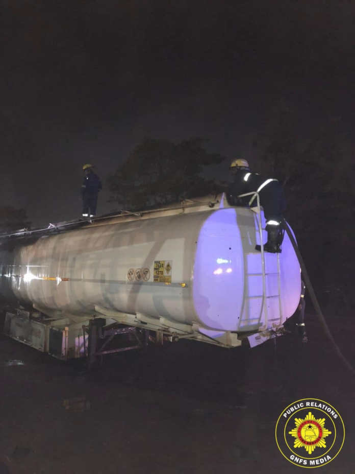 Fuel tanker bursts into flames at Enyiresi