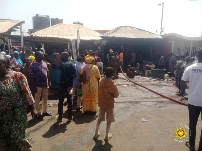 Fuel tanker bursts into flames at Enyiresi