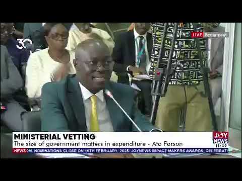 Video Thumbnail: Ministerial vetting: Road tolls will be back - Ato Forson, Finance Minister-designate