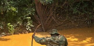 military personnel at the site.