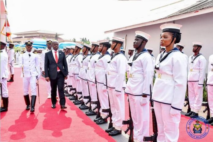 Omane Boamah inspects Ghana Navy Guard of Honour Omane Boamah inspects Ghana Navy Guard of Honour