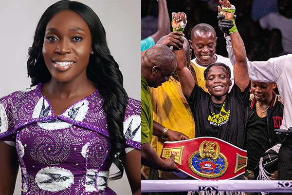 Abigail Quartey (right) defeated Sangeeta Birdi to become Ghana’s 1st female world champion