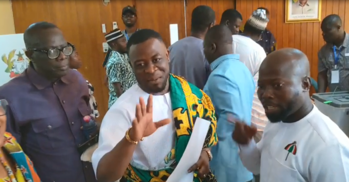 Tarkwa-based businessman Maxwell Boakye has emerged victorious in the Western Regional Council of State election, securing a decisive win with 17 out of 28 votes in the first round of voting. Tarkwa-based businessman Maxwell Boakye has emerged victorious in the Western Regional Council of State election, securing a decisive win with 17 out of 28 votes in the first round of voting.