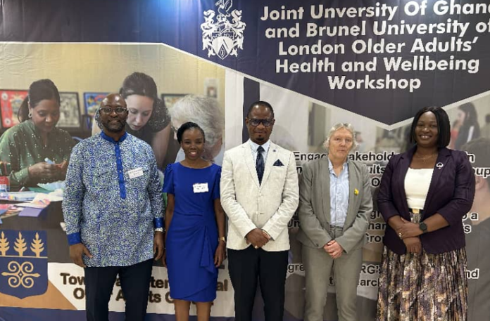 From R-L: Dr. Salamatu Atta Nantogma (Rep of DG Ghana Health Service), Professor Christina Victor, Professor Samuel Antwi-Baffour (Dean, School of Biomedical and Allied Health Sciences, University of Ghana), Professor Elsie Effah Kaufman (Dean, School of Engineering Sciences, University of Ghana) and Professor Jonathan Quartey