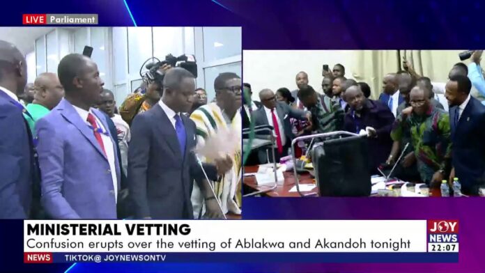 Video Thumbnail: Chaos in Parliament over the vetting of Ablakwa and Akandoh - Joy News (30-1-25)