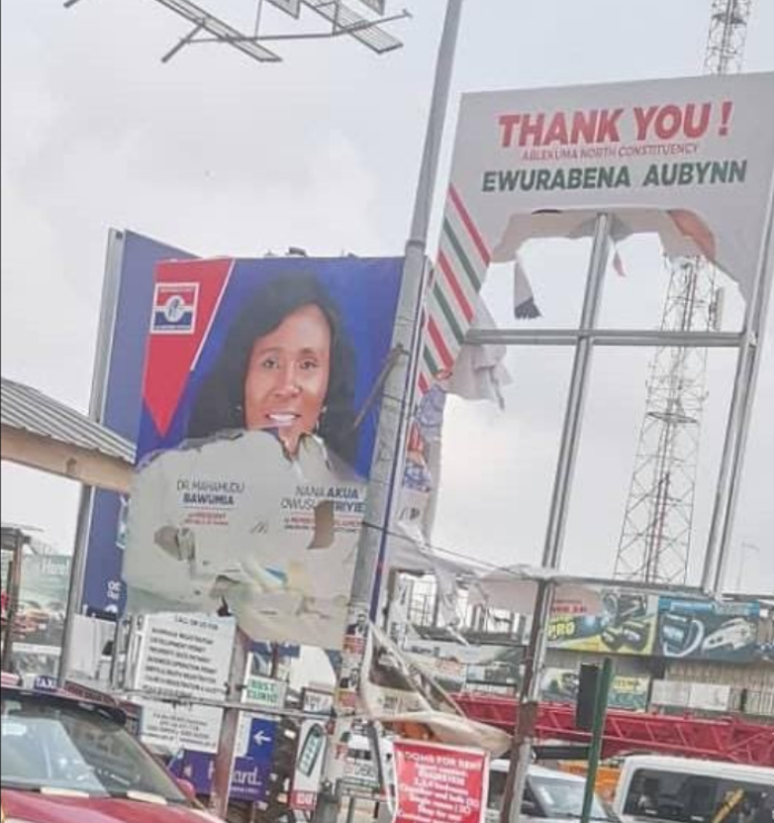 NPP, NDC 'Thank You' billboards vandalized