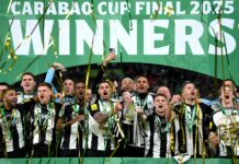 Newcastle hold off Liverpool to claim first major trophy since 1969