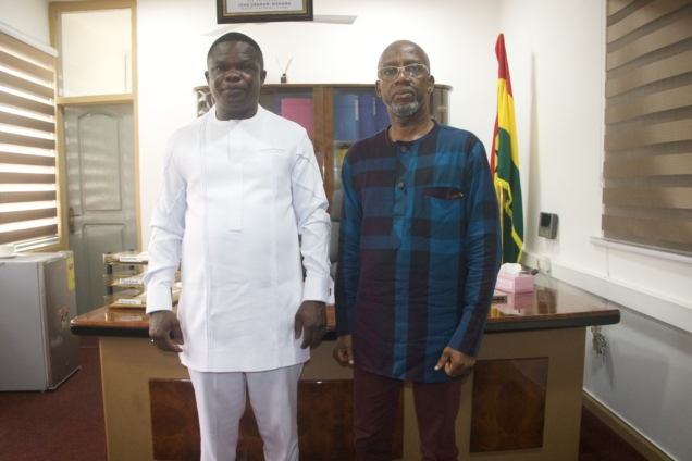 Rex Omar meets Registrar of Ghana Scholarship Secretariat to discuss quota for creatives
