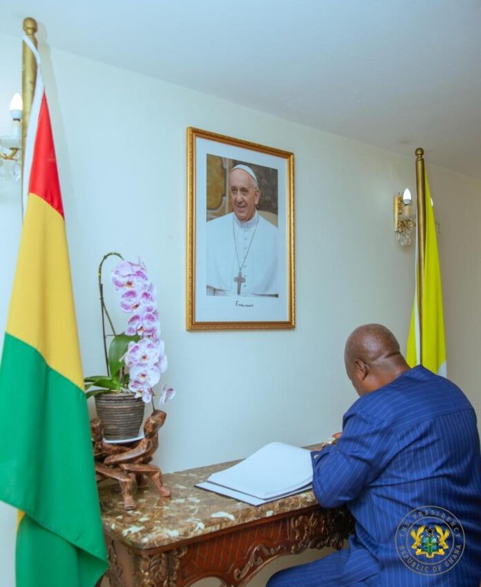 Mahama Pope Book of condolence