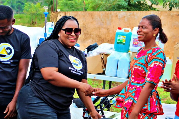 Opokua Ahwenee Foundation donates medical equipment to Akwasiho Health Centre