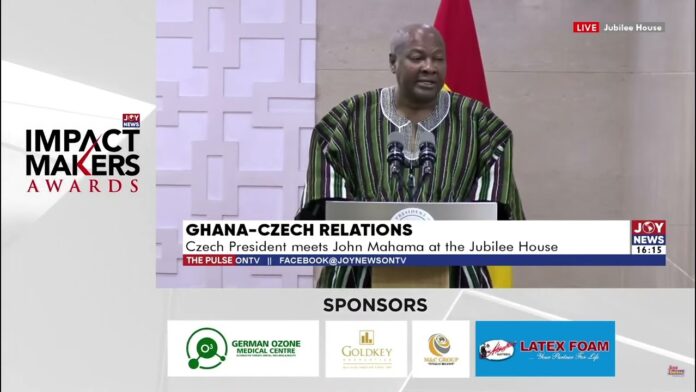Video Thumbnail: Czech President Petr Pavel meets President John Mahama at the Jubilee House