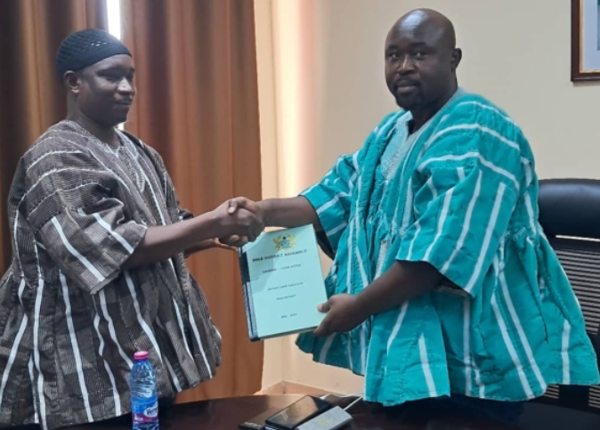 Salisu Be-Awuribe, right, the Savannah Regional Minister