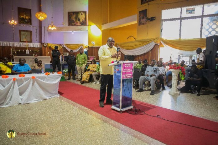 COCOBOD CEO engages cocoa farmers in Workers’ Day visit