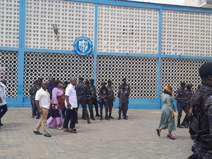 Security beef up at Tema Municipal Assembly ahead of Ebi Bright confirmation