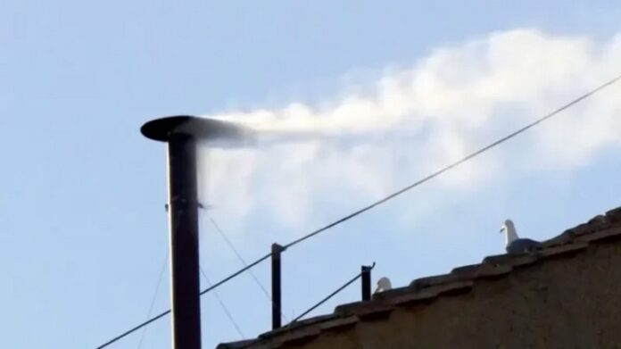 White smoke emerges as a new pope is elected