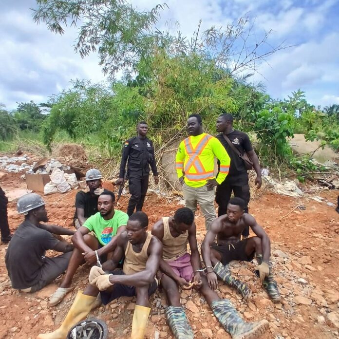 **IGP orders nationwide crackdown on illegal mining; 38 suspects arrested in multi-regional raids** The Inspector General of Police (IGP) has initiated a series of coordinated operations targeting illegal mining activities—commonly known as *galamsey*—in towns notorious for such practices across the Western, Ashanti, and Central regions. The crackdown follows reports of rampant mining in residential areas and near major highways. So far, 38 suspects have been arrested during separate police raids in Wassa Dadieso, Wassa Gyapa, Akrokerri, Diaso, and Huniso near Tarkwa. In the Western Region, a police team stormed an illegal mining site at Huniso, near Tarkwa, and arrested 13 individuals. The suspects have since been remanded by the Tarkwa Circuit Court and are expected to reappear on June 6. Another raid took place at Akrokerri near Obuasi in the Ashanti Region, where illegal miners were found using explosives dangerously close—about 200 metres—to the Asare Bediako Senior High School. The activity had caused significant damage to school property and surrounding lands. Acting on the IGP’s directive, Ashanti South Regional Police Commander ACP Joseph Nyaaba led a team to the scene, arresting nine suspects actively working at the site. On May 29, the IGP also ordered an operation at Dunkwa-On-Offin in the Central Region. A team led by Divisional Commander ASP Emmanuel Bruce and Dunkwa-On-Offin FPU Base Commander Supol David Ashong arrested two operators, Samuel Ankamah and Daniel Agyeman, who were found using excavators along the River Offin. Both suspects, along with the equipment, are currently in police custody pending further investigation. A separate major operation occurred at Wassa Dadieso, a community noted for illegal mining within residential areas and alongside highways. The raid, led by Wassa Akropong District Police Commander Chief Superintendent William Jabialu, involved nine senior officers and 73 personnel. It began at Wassa Dadieso and extended to Wassa Gyapa—another illegal mining hotspot. The police arrested six illegal miners and destroyed over 135 chanfan machines, despite difficult muddy terrain. One motorbike was also seized. Additionally, a May 29 raid at Ebenezer, a suburb of Diaso in the Upper Denkyira West District, resulted in the arrest of eight suspects. One excavator and several mining tools were also seized. All suspects remain in police custody as investigations continue ahead of possible court appearances. The IGP has emphasized that the police will continue to act decisively to clamp down on illegal mining, especially where it endangers lives, damages public infrastructure, and pollutes water bodies.
