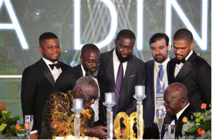 Sammy Gyamfi Esq (CEO, Ghana Goldbod), Kwaku Afrifa Nsiah-Asare (CEO, Typhoon Greenfield Development Ltd & Board Member, DGI), Max Afriyie-Barwuah (Director, Typhoon Greenfield Development Ltd & President, DGI), Omar Liess (Chief Commercial Officer, MKS PAMP) and Oheneba Nana Kwaku Duah (Managing Director, African Green Initiative & Mining in Motion)