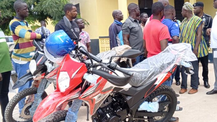 Atebubu MP donates vehicles, motorbikes to Police to boost anti-robbery operations