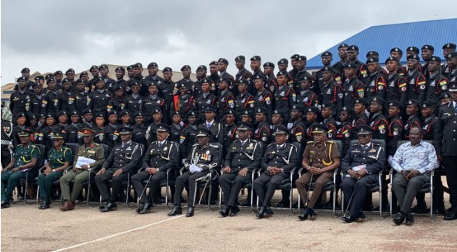 Ghana Police passes out 545 recruits, launches new unit to support 24-hour economy