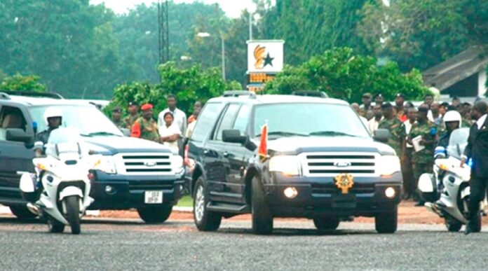 A Presidential convoy source: Graphic online A Presidential convoy source: Graphic online