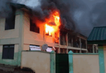 Fire guts Oyoko Methodist SHS, housemaster’s residence destroyed
