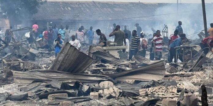 Fire Service contain blaze at Timber Market; two firefighters injured