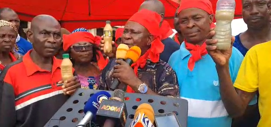 Juaso residents and peasant farmers protest against alleged plans of galamsey in the area Juaso residents and peasant farmers protest against alleged plans of galamsey in the area