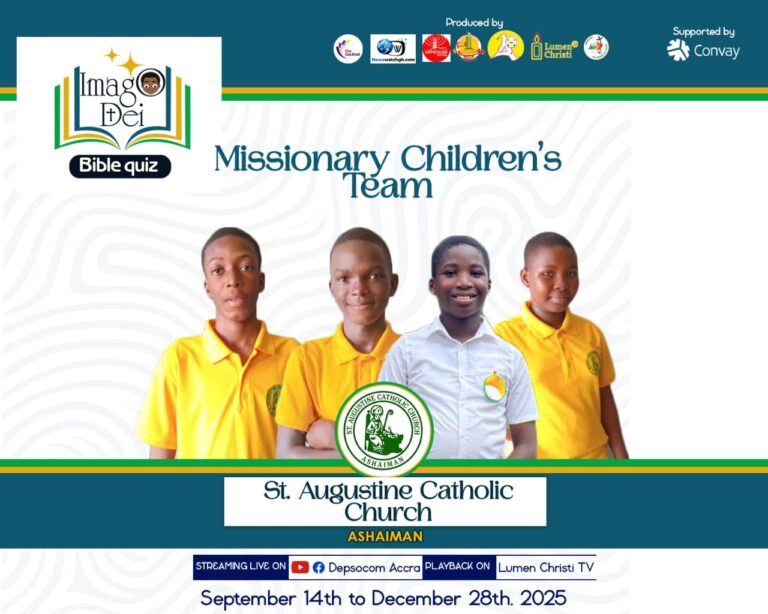 IMAGO DEI Bible Quiz to inspire faith, learning, and unity among Catholic Children in Accra