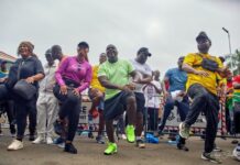 Chief of Staff Julius Debrah champions walking for health and national development