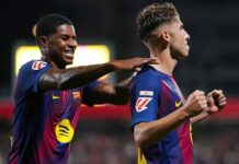 Barcelona hit six against Valencia as Rashford makes first assist